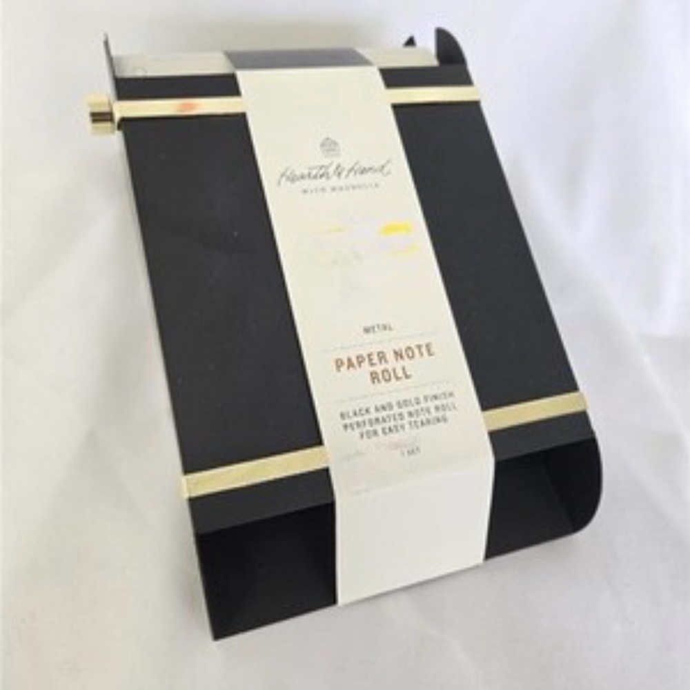 Hearth & Hand Magnolia Paper Note Roll Black Gold Finish Joana Gaines farmhouse